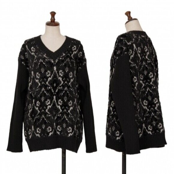 Junya Watanabe Sweaters - JUNYA WATANABE COMME des GARCONS Jacquard Knit Sweater Size S